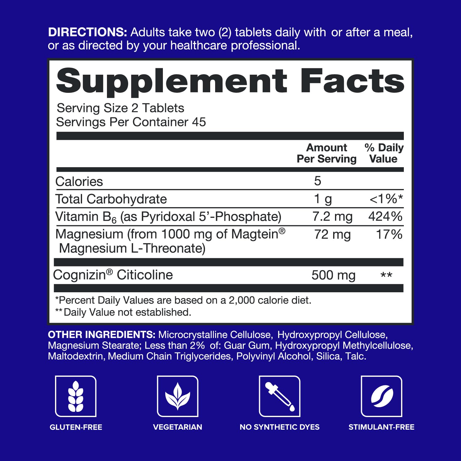 Qunol Brain Health Memory Plus with B6, Magnesium L-Threonate & Citicoline, Clinically Tested Ingredients to Improve Memory, Focus, Attention and Productivity, 90 Count