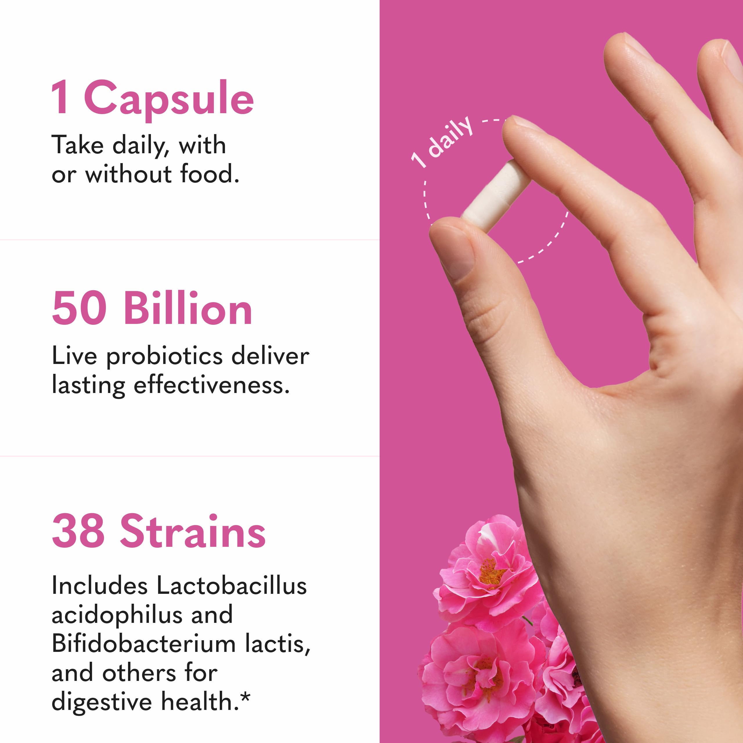 Garden of Life Raw Probiotics Vaginal Care - 50 Billion CFU - 38 Probiotic Strains - Supports Vaginal & Urinary Tract Health* - 30 Vegetarian Capsules