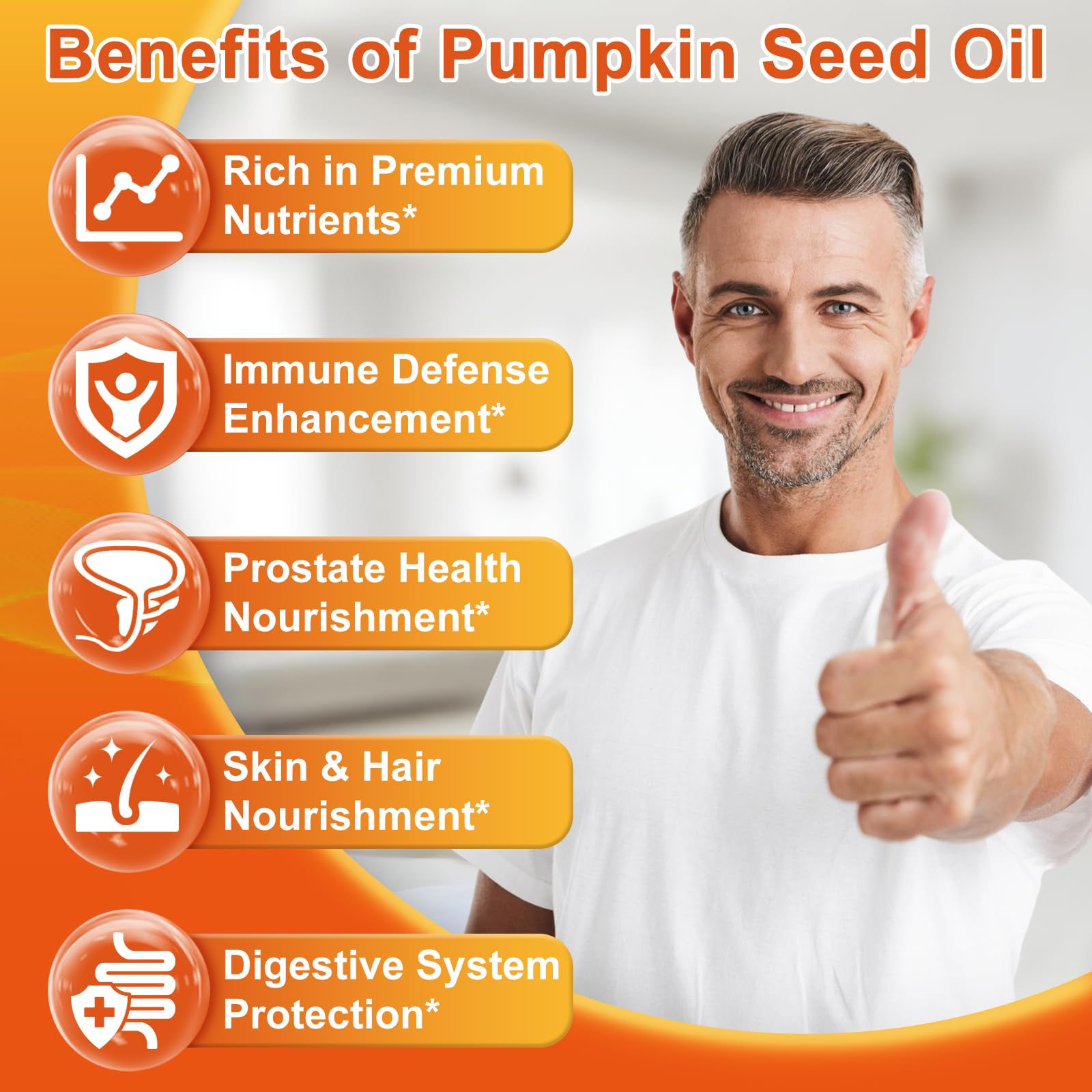 Pumpkin Seed Oil with Saw Palmetto, 3500mg Max Strength per Serving, 150 Softgels, Cold-Pressed with Essential Fatty Acids & Phytosterols, Supports Immune, Hair, Bladder & Prostate Health