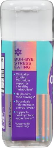 OLLY Combat Cravings, Metabolism & Energy Support Supplement,1000 mcg Chromium, Green Tea, Goji Berry, Ginger - 30 Count (Pack of 2)