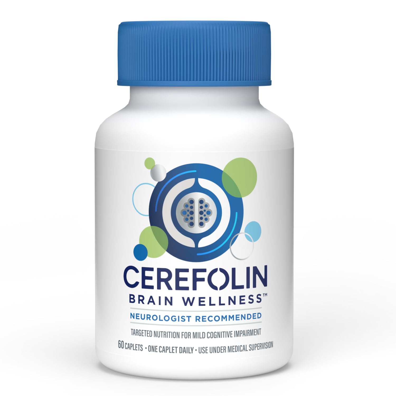 Cerefolin Brain Wellness, Targeted Nutrition for Cognitive Support, Improves Memory, Focus & Concentration, L-Methylfolate, NAC, B12, Neurologist Recommended (60 Count)
