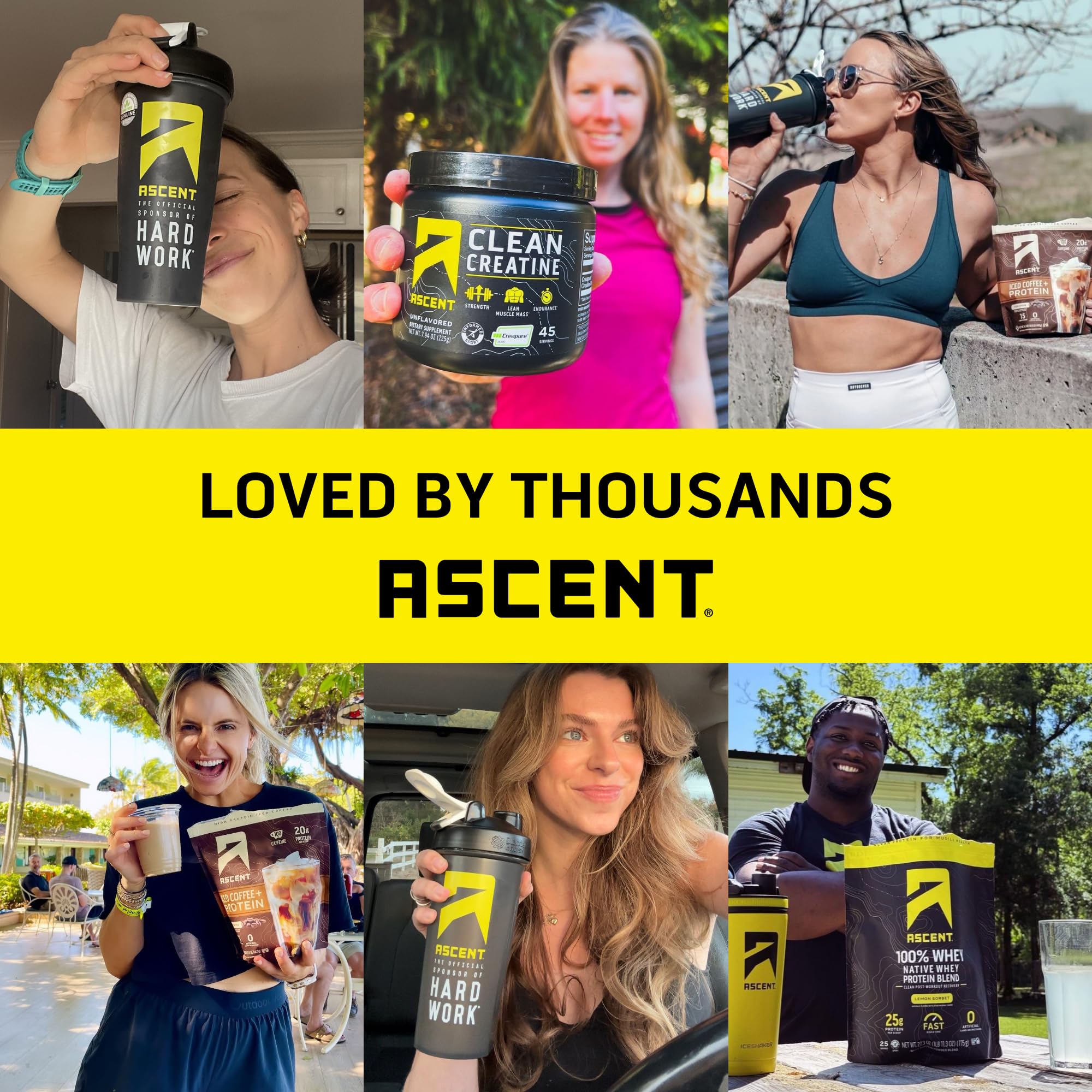 Ascent Clean Creatine Monohydrate Powder - 5G Per Serving, Creapure Supplement - Unflavored, 45 Servings