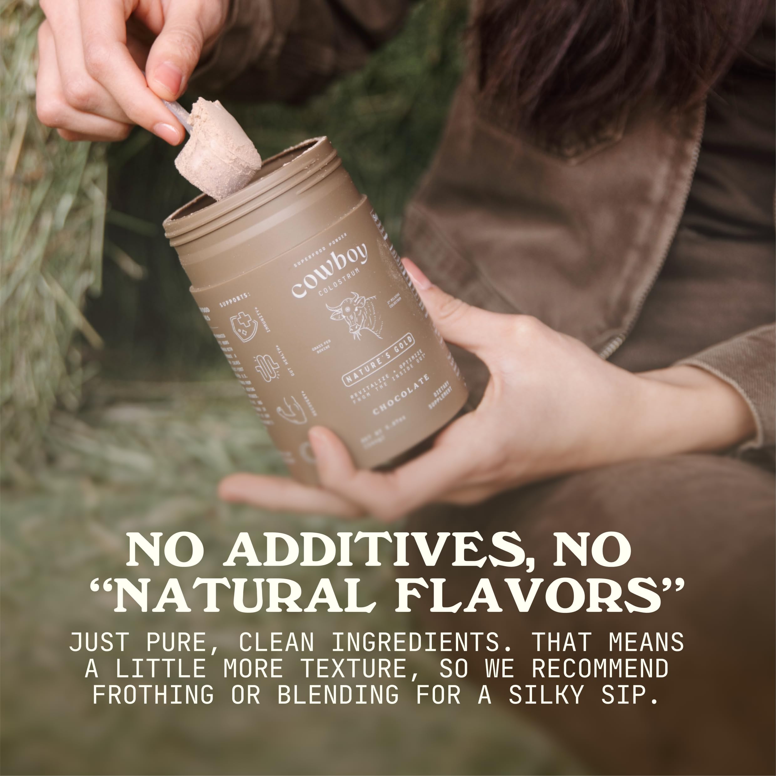 Cowboy - The Exclusive 1st Milking, Whole, Grass Fed Colostrum Supplement for Full Body Health - Bovine Colostrum Powder Packed w/Bioactive Nutrients - Sugar Free (Vanilla, 40 Servings)