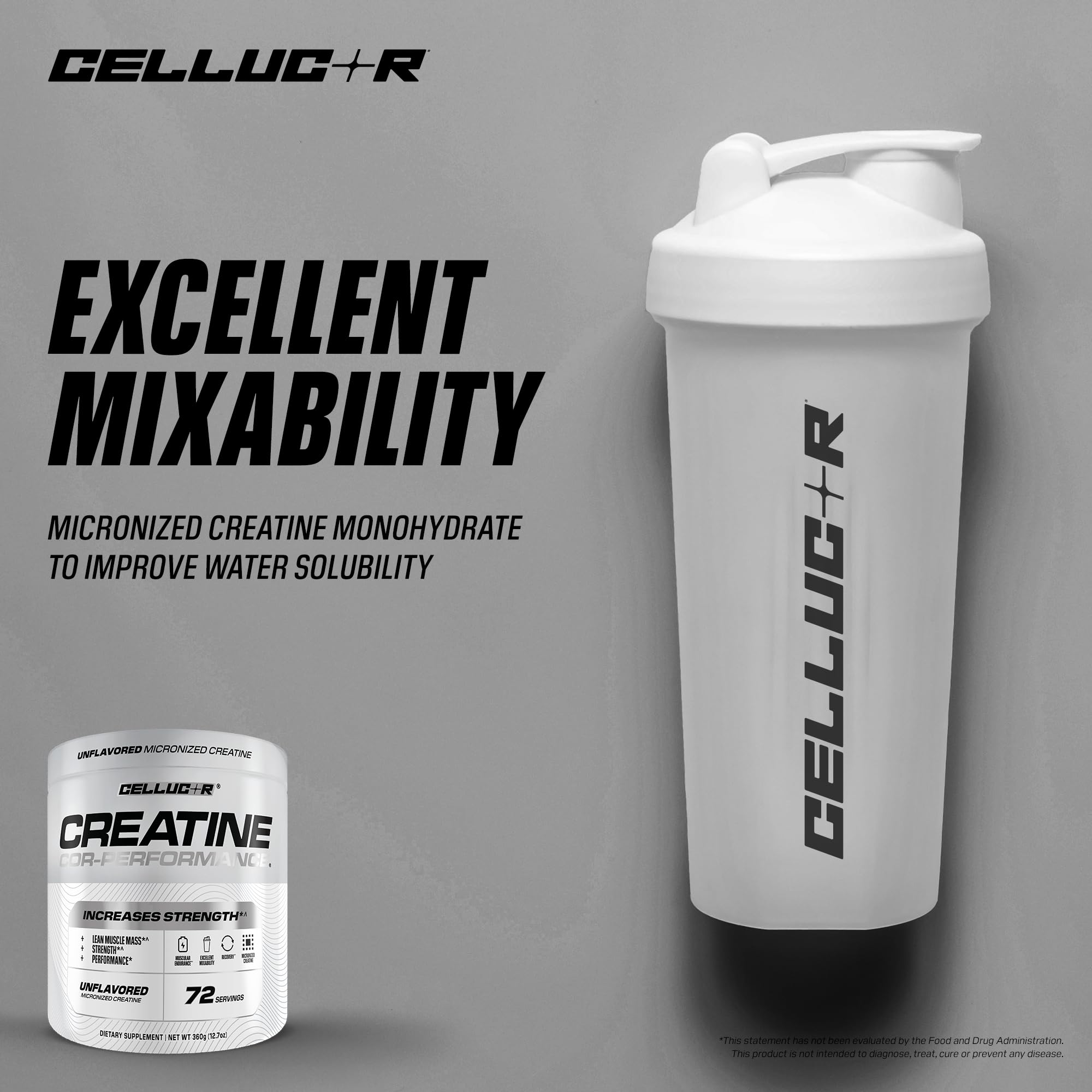 Cellucor Cor-Performance Creatine Monohydrate for Strength and Muscle Growth, 72 Servings