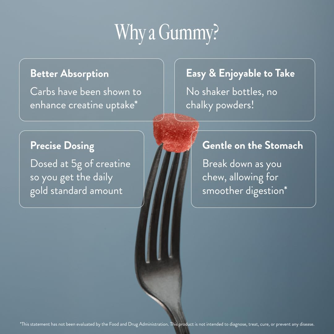 Arrae Tone Gummies – Creatine Monohydrate for Women – Support Lean Muscle, Strength & Recovery – Mixed Berry Flavor – 60 Count