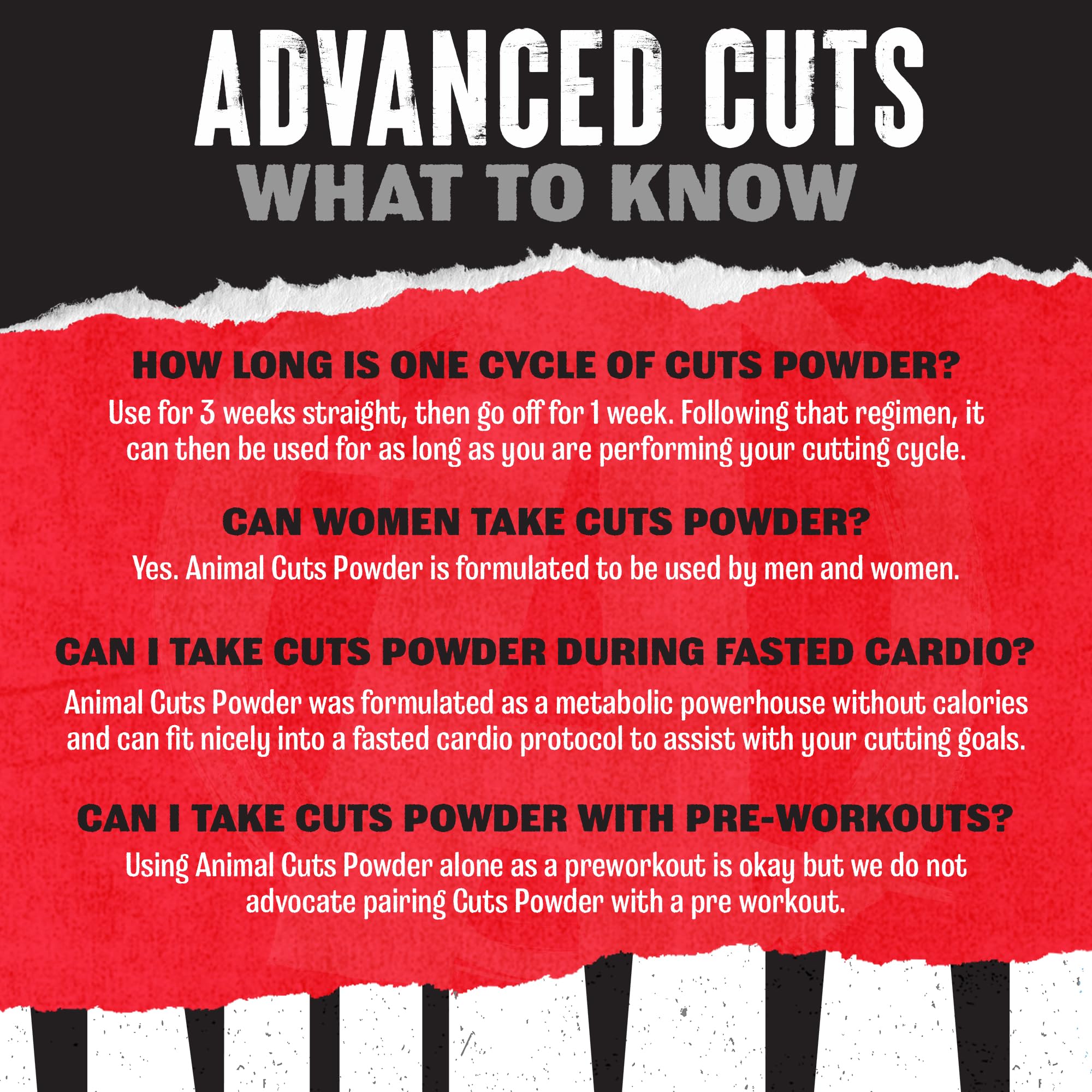 Animal Cuts Thermogenic Fat Burner Powder - Weight Loss for Women and Men for Metabolism, Energy, Focus, and Nootropic Brain Support with Ketones Appetite Suppressant - Blue Ice Pop Flavor