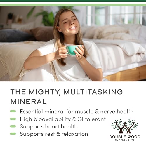 Magnesium Taurate Supplement for Cardiovascular Health to Boost Magnesium Levels (1,500mg per Serving, 210 Vegan Capsules) Non-GMO, Gluten Free, by Double Wood Supplements