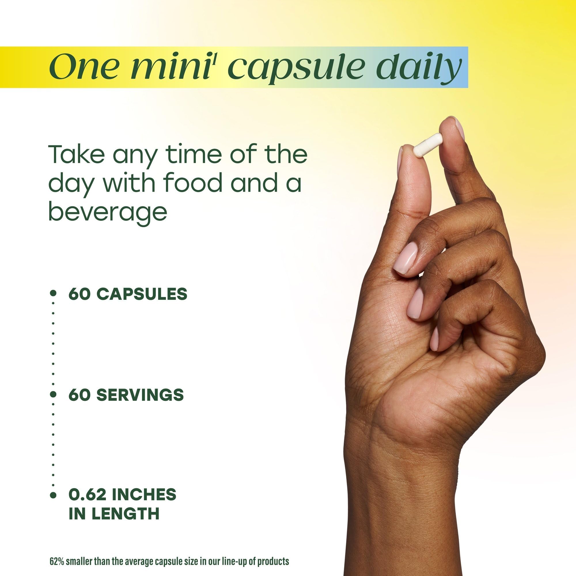 MegaFood Vitamin D3 5000 IU (125 mcg) - Vegetarian Supplements with Vitamin D3 K2 - Supports Bones, Teeth, Muscles & Immune Health - Certified Non-GMO - 60 Mini Capsules, 60 Servings