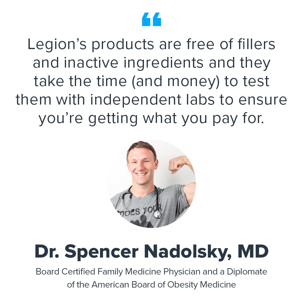 LEGION Micronized Creatine Monohydrate Supplement - Clean Creatine Powder for Muscle Gain & Post Workout Recovery - Micronized Creatine Supplement for Maximum Absorption (30 Servings, Capsule)