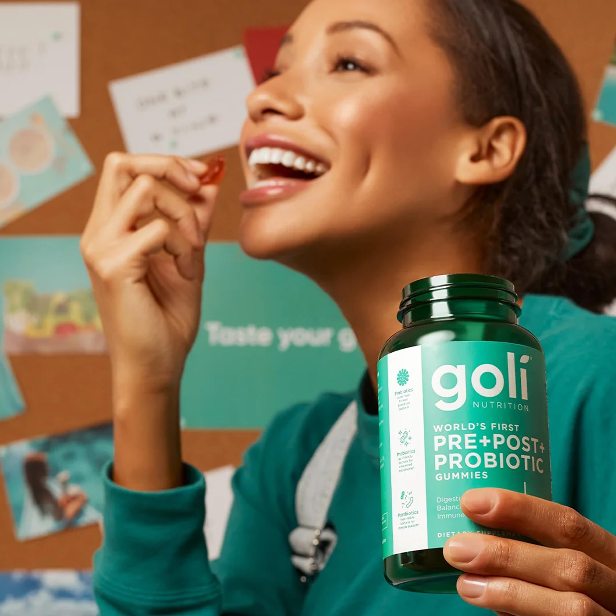 Goli Nutritional Supplement, Pre+Post+Probiotics Gummy - 300 Count - World's First 3-in-1 Gluten-Free, Vegan, Non-GMO, and Gelatin-Free.