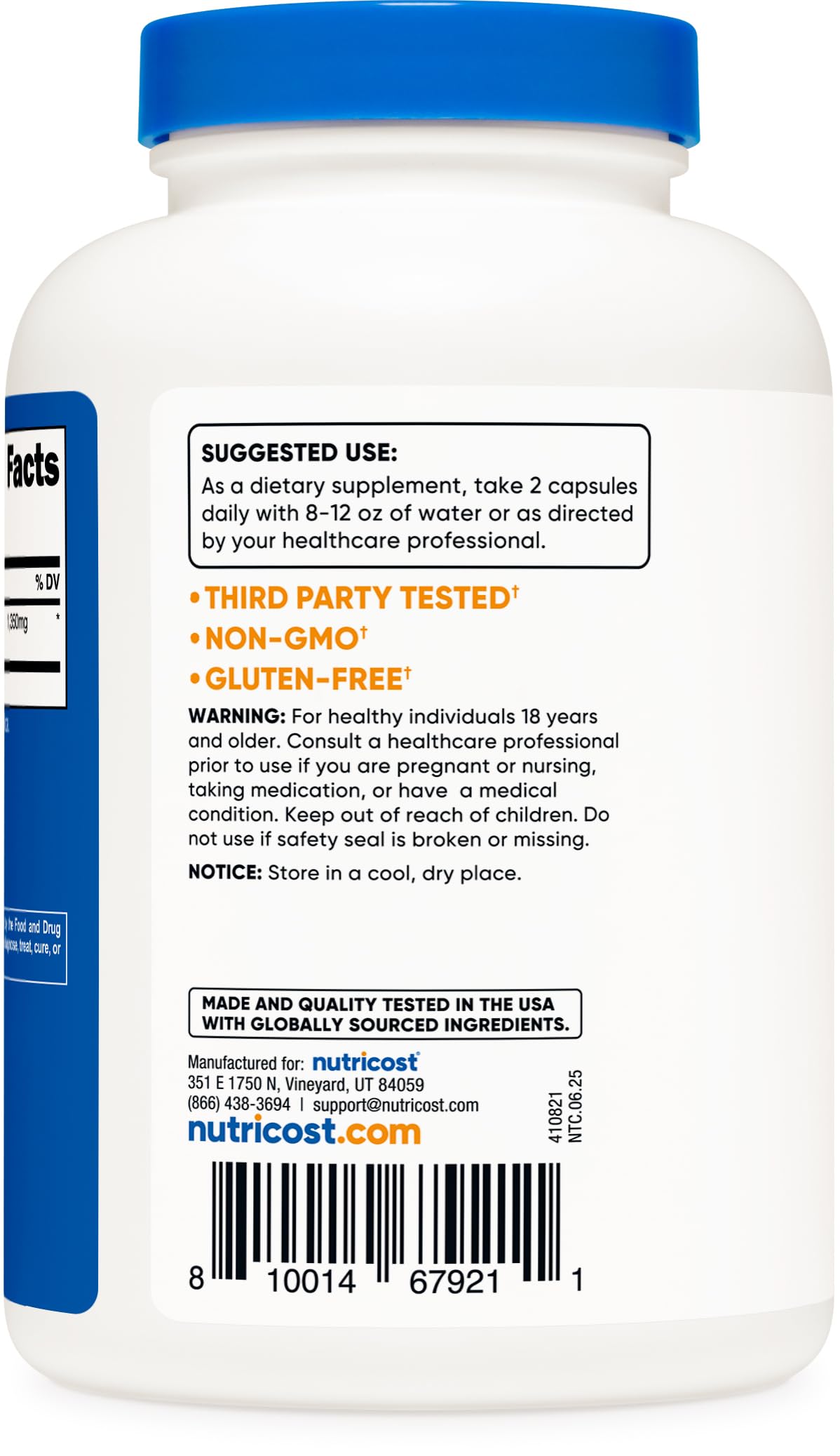 Nutricost Fenugreek Seed 1350mg, 240 Capsules (3 Bottles) - Gluten Free, Non-GMO