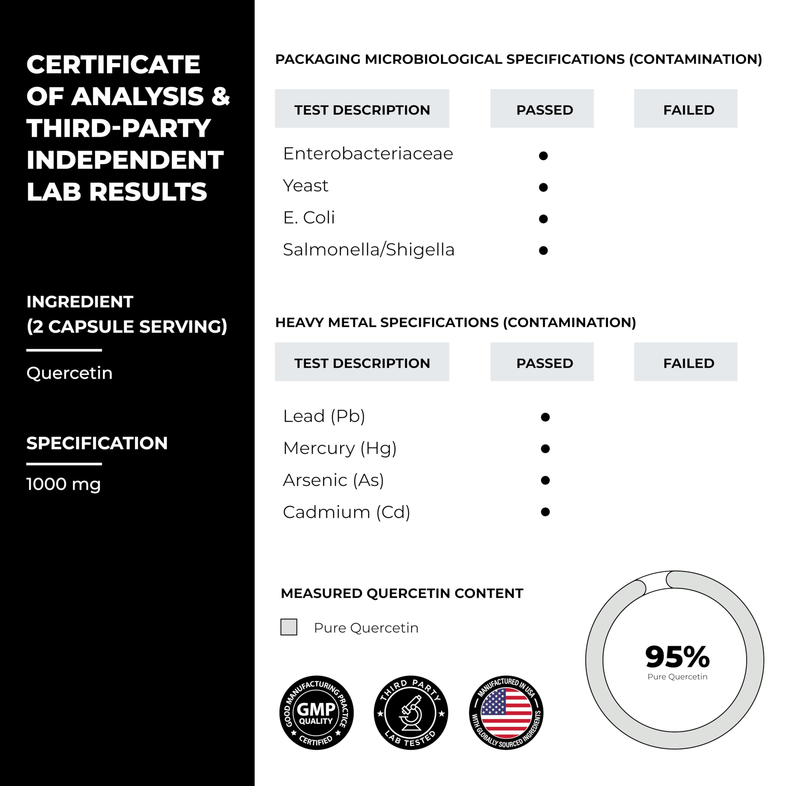 Quercetin 500mg Vegetarian Capsules 240 Count | 1000mg Per Serving of 2 Capsules | Immune Support Supplements For Respiratory, Cellular Health & Seasonal Allergies | Quercitin for Men & Women Immunity