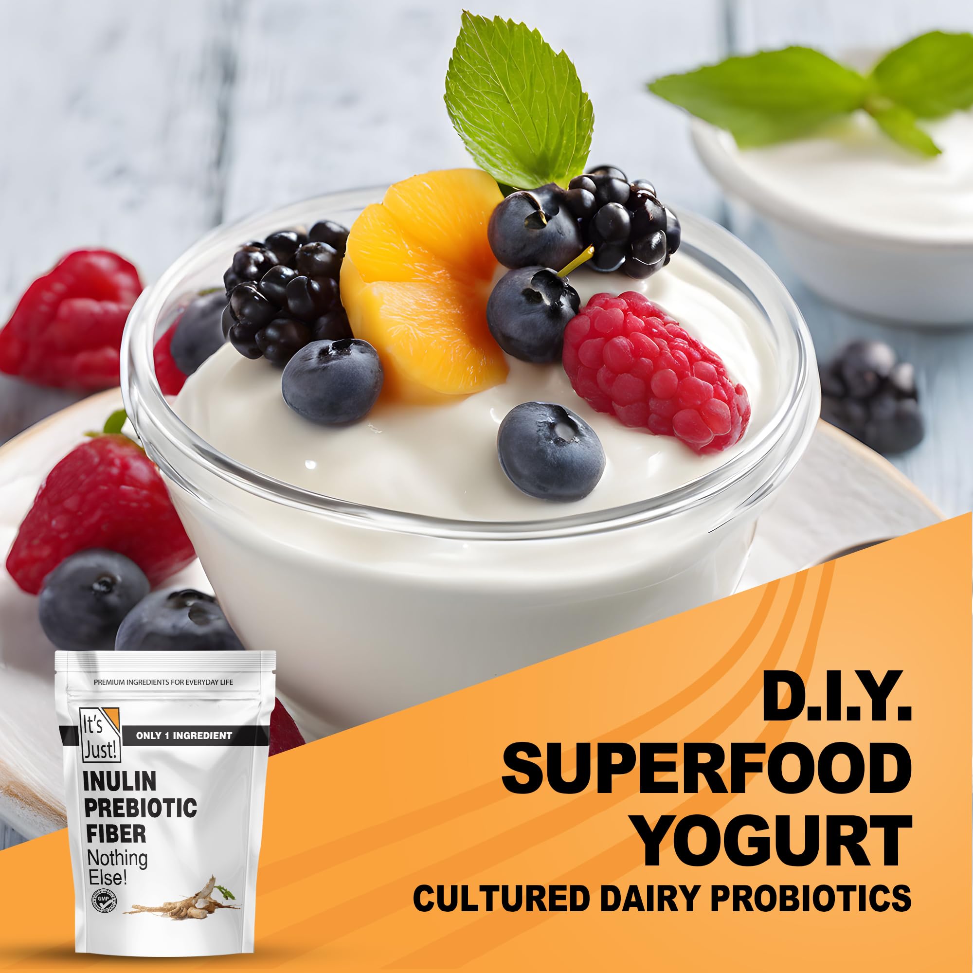 It's Just! - Inulin Prebiotic Fiber Sweetener, Product of Belgium, Chicory Root Powder (4 Pound (Pack of 1))