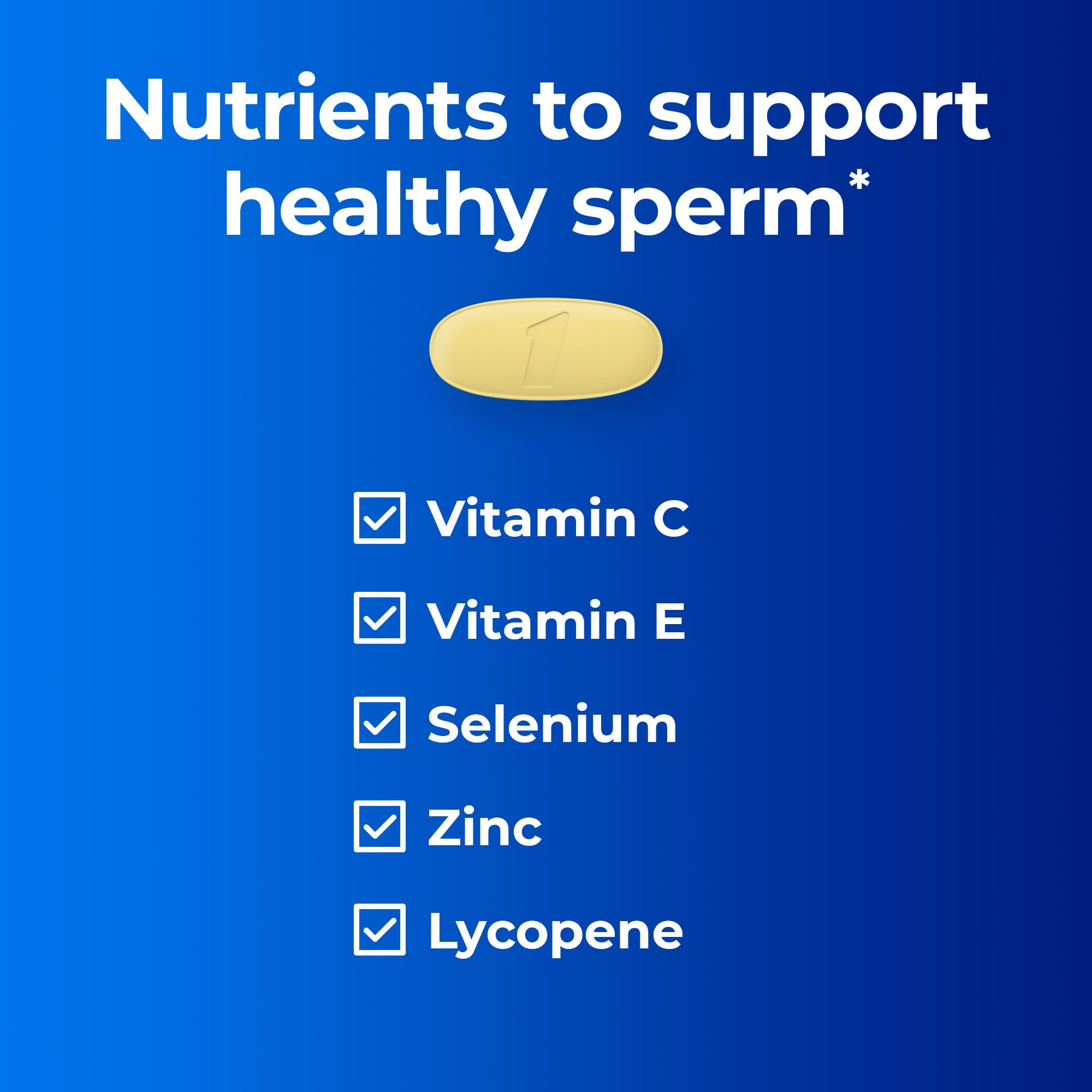 A Day Men's Pre-Conception Health Multivitamin to Support Healthy Sperm,Supplement for Men with Vitamin C,Vitamin E,Selenium,Zinc,and Lycopene,30 Count (Pack of 2)