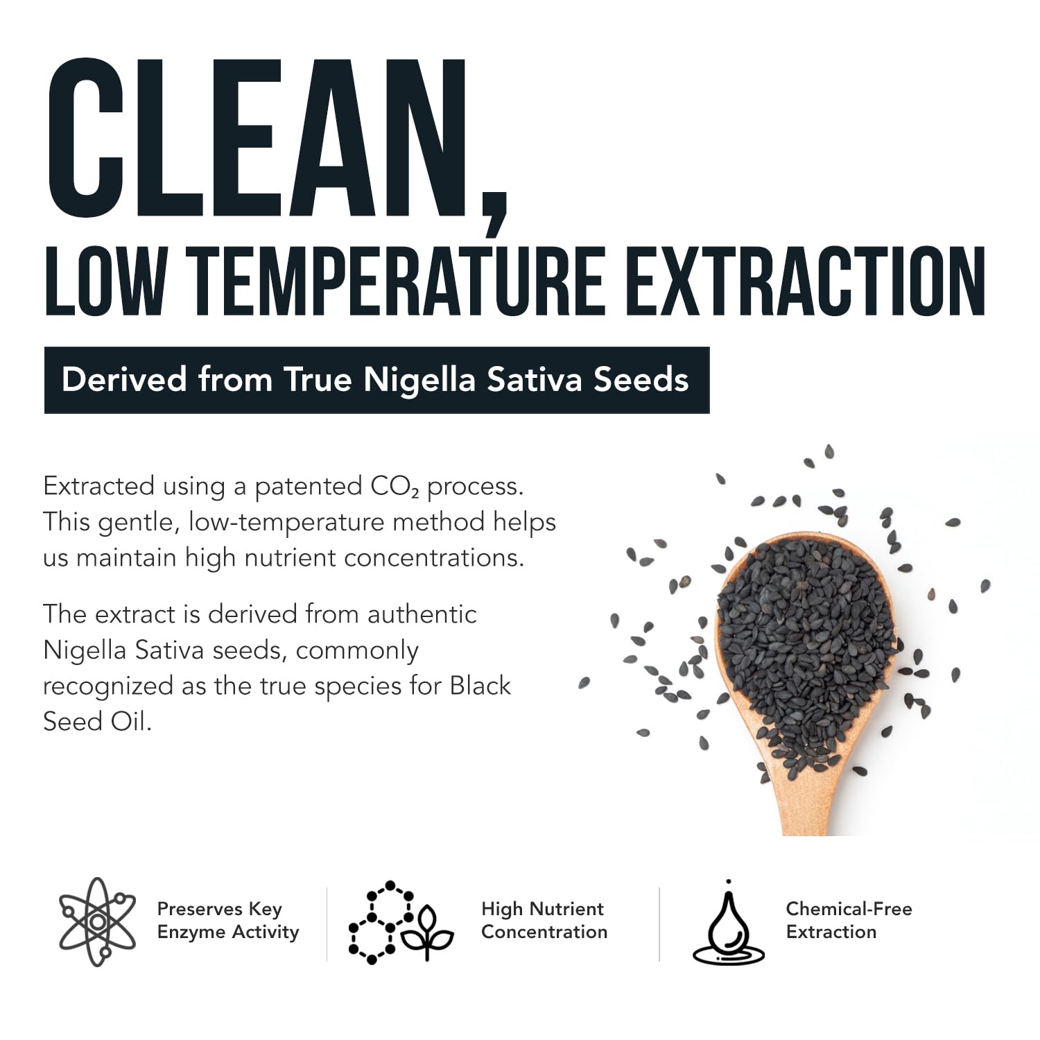 20% Thymoquinone Black Seed Oil Extract Capsules - TQ-Advanced 4X®: Potent Thymoquinone Concentration Available - 60:1 Concentrate from Nigella Sativa, Raw Form, Vegan, Glass Bottle (60 Capsules)