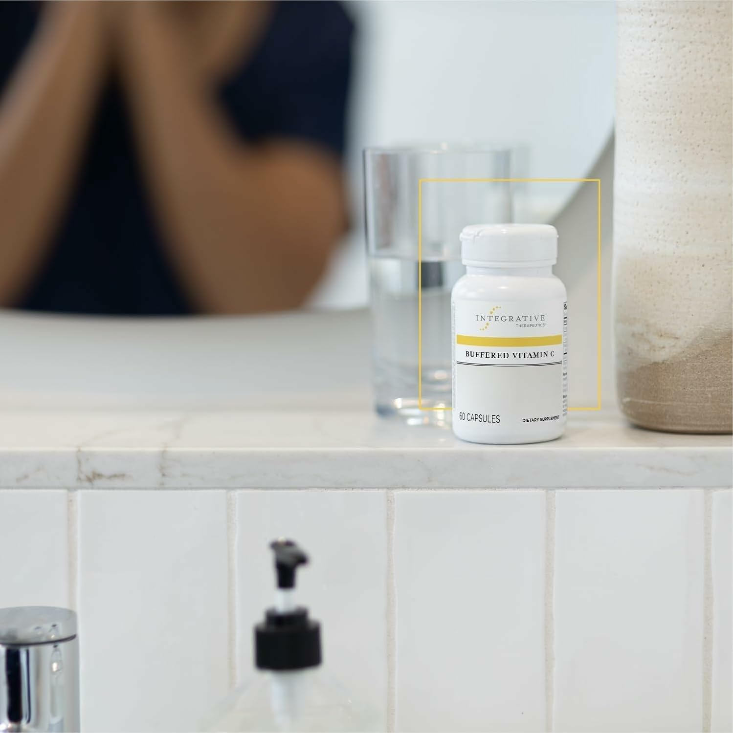 Integrative Therapeutics Buffered Vitamin C - Antioxidant Support Supplement for Healthy Skin & Connective Tissues* - Vegan & Gluten-Free - 60 Capsules (60 Servings)