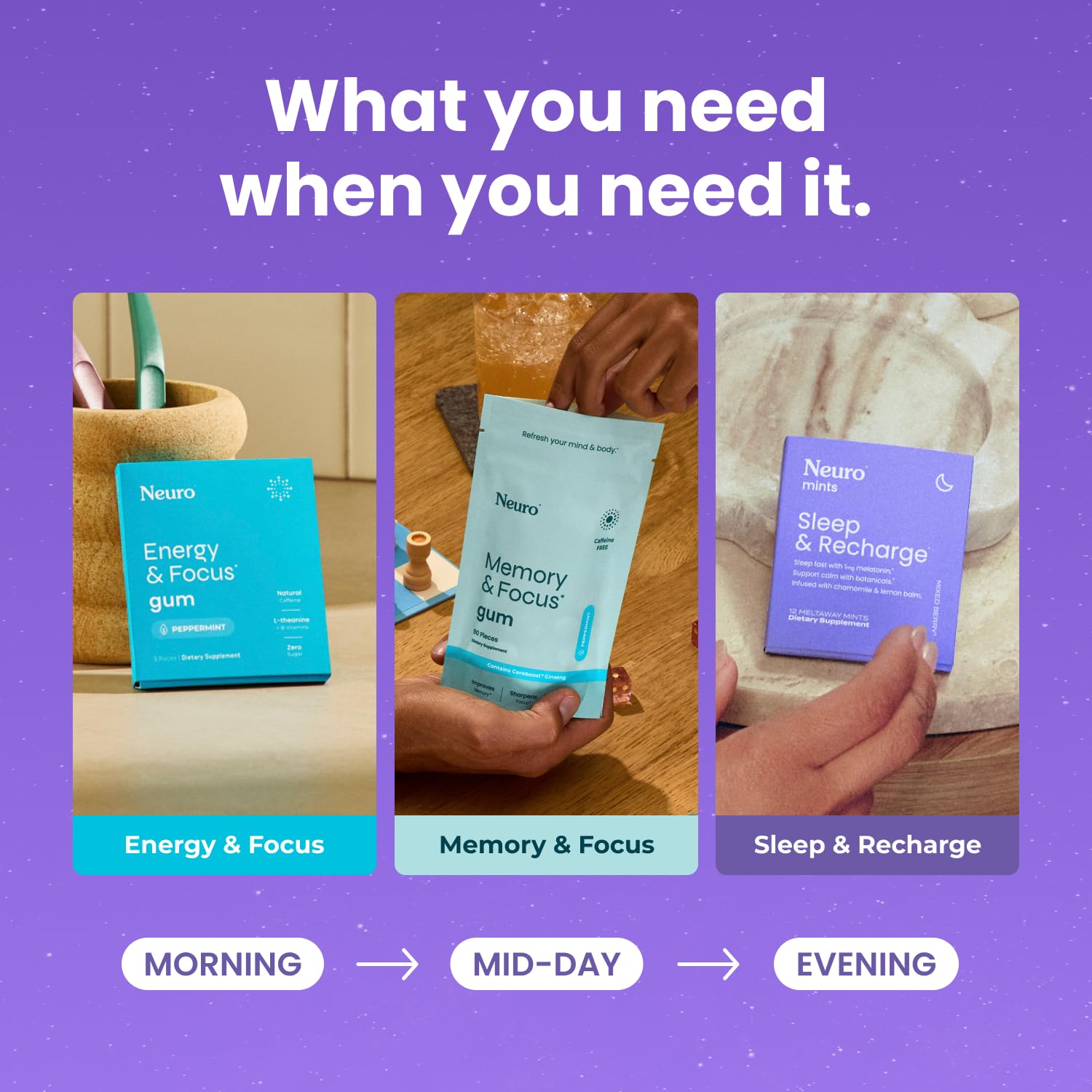 Neuro Sleep & Recharge Meltaway Mints - Contains Melatonin 1 mg, Chamomile & Elderberry - Travel Aid for Nighttime Relaxation & Healthy Sleep Cycle - Mixed Berry, 72 ct