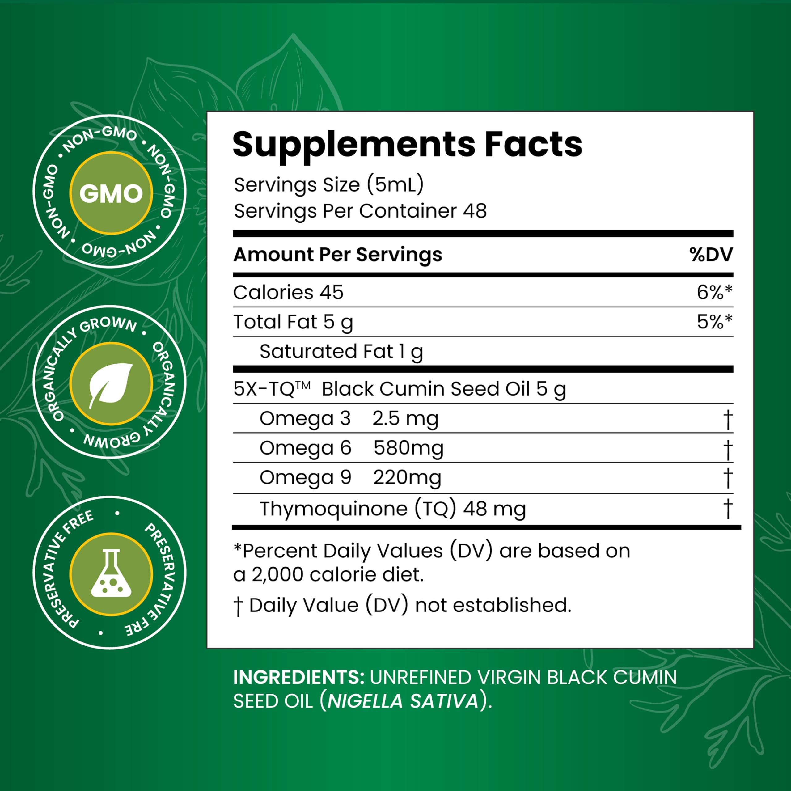 Amazing Herbs Premium Black Seed Oil - Gluten Free, Non GMO, Cold Pressed Nigella Sativa Aids in Digestive Health, Immune Support, Brain Function - 1 Fl Oz (Pack of 3)