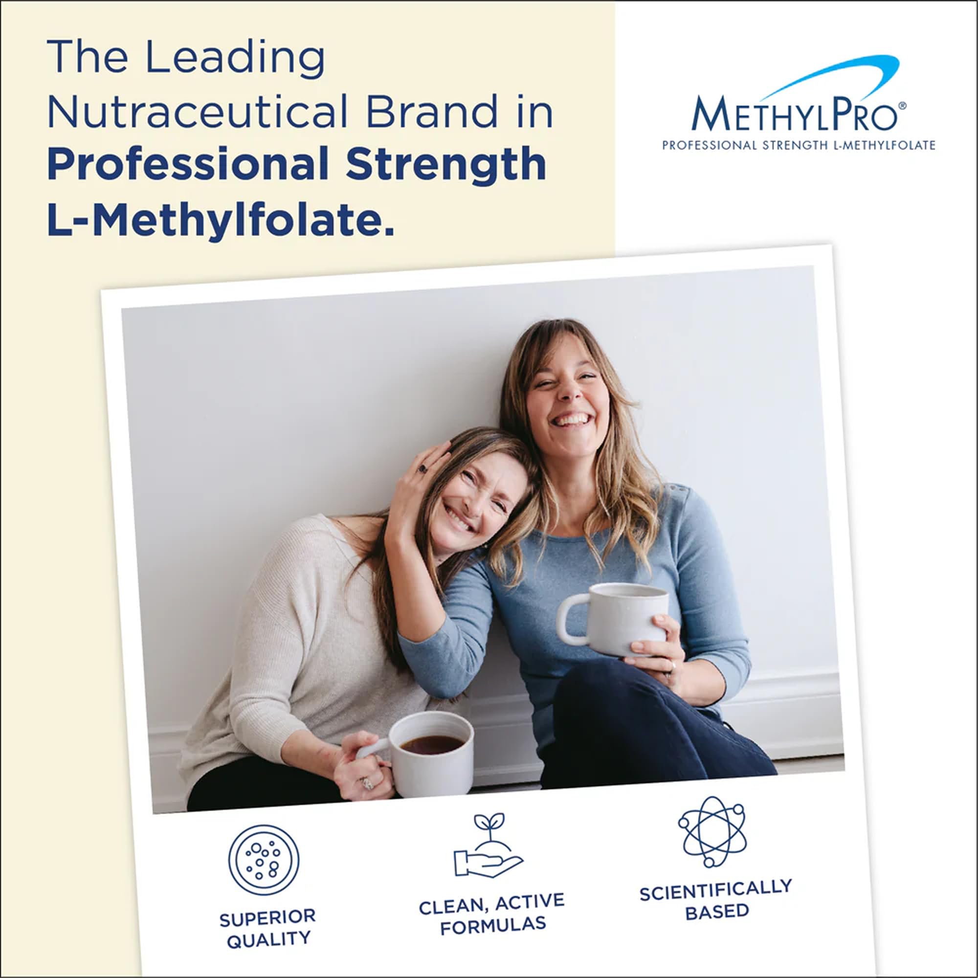 MethylPro L-Methylfolate 15 mg - Bioavailable Folate Supplement for Brain Health & Neurotransmitter Support - Vegetarian & Hypoallergenic - 30 Servings - 30 Count