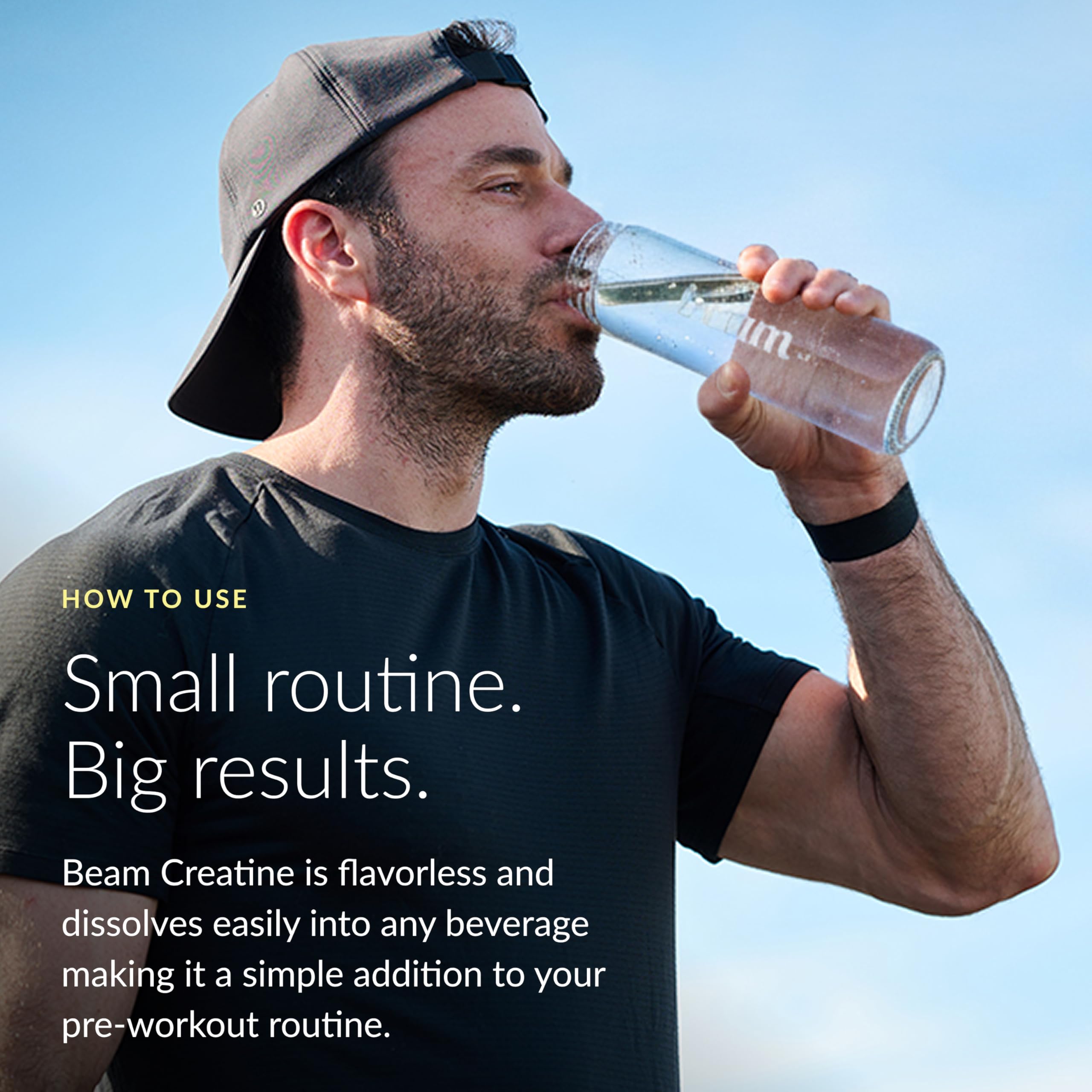 Beam Creatine Monohydrate Powder – 5g Micronized Creatine Monohydrate, Third Party Tested Creatine for Women & Men, Muscle Strength, Growth, Recovery & Cognitive Support, Unflavored, 30 Servings