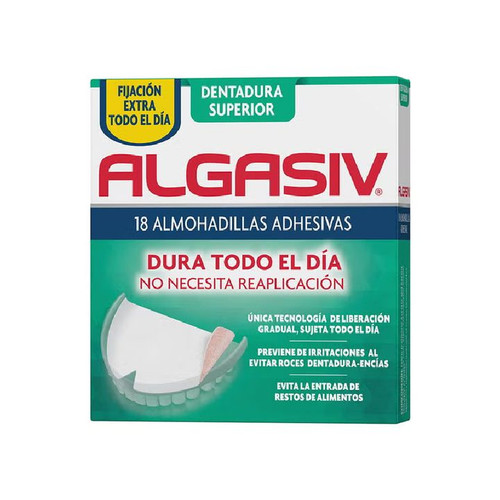 Algasiv almohadillas adhesivas prótesis 18 U superior