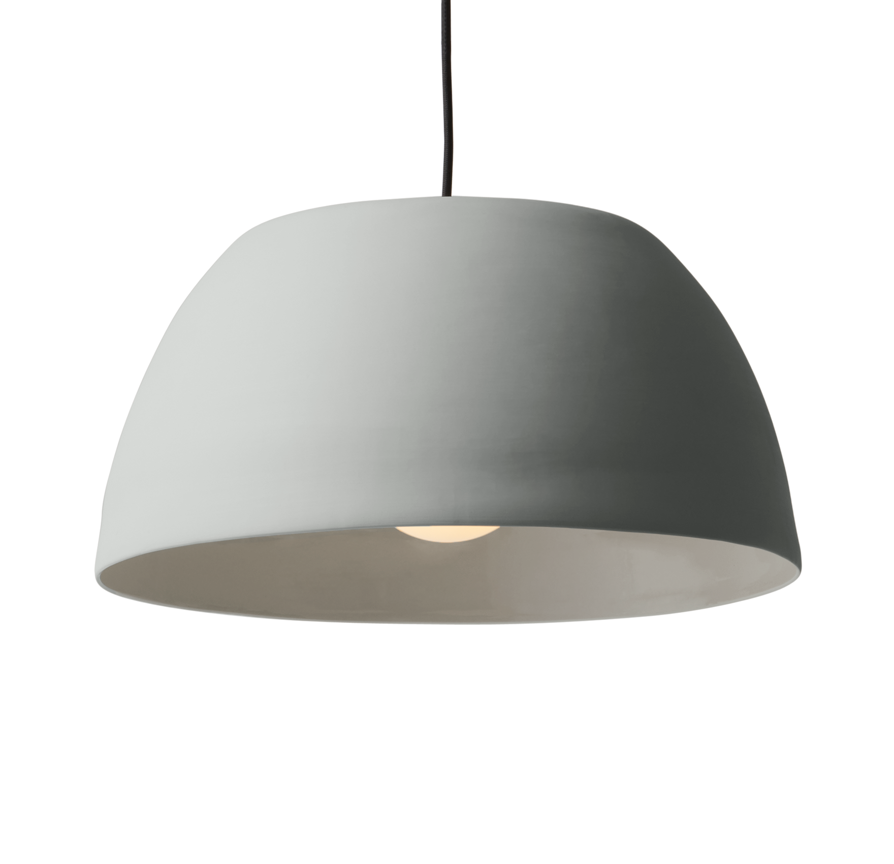 Kingii Ceramic Dome Bathroom Pendant Light 7.9, Black Clay