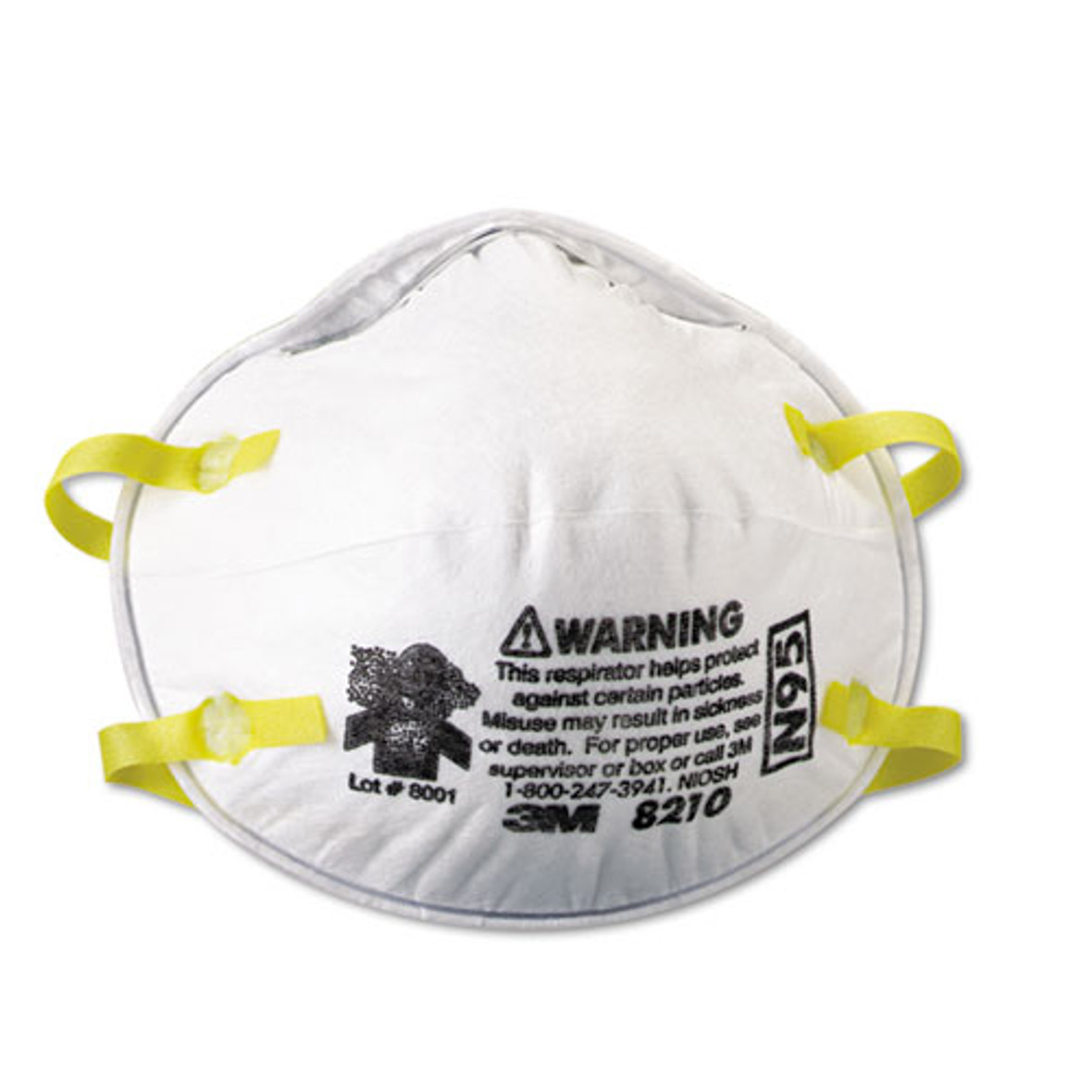 Lightweight Particulate Respirator 8210, N95, 20/box