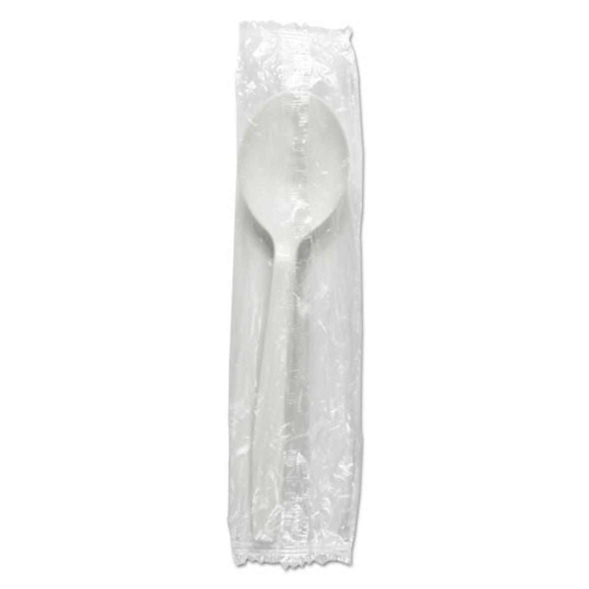 Heavyweight Wrapped Polypropylene Cutlery, Soup Spoon, White, 1,000/carton