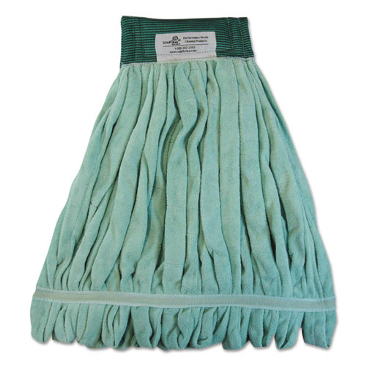 Boardwalk® Microfiber Looped-End Wet Mop Head, Large, Green, 12/Carton