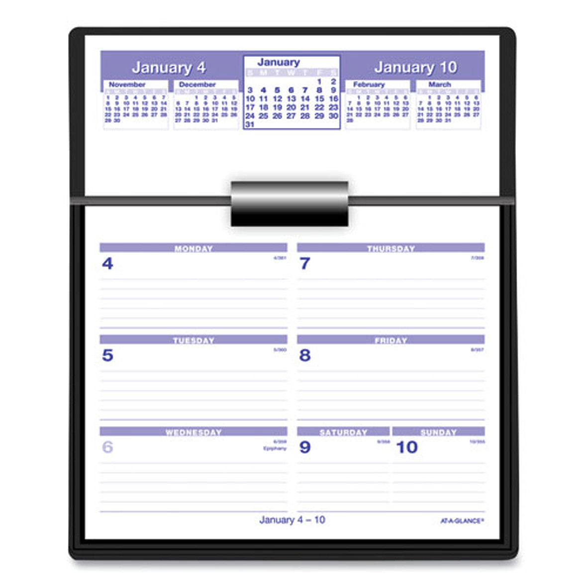 At-A-Glance® Flip-A-Week Desk Calendar And Base, 7 x 5.5, White Sheets, 2023, Pack of 1