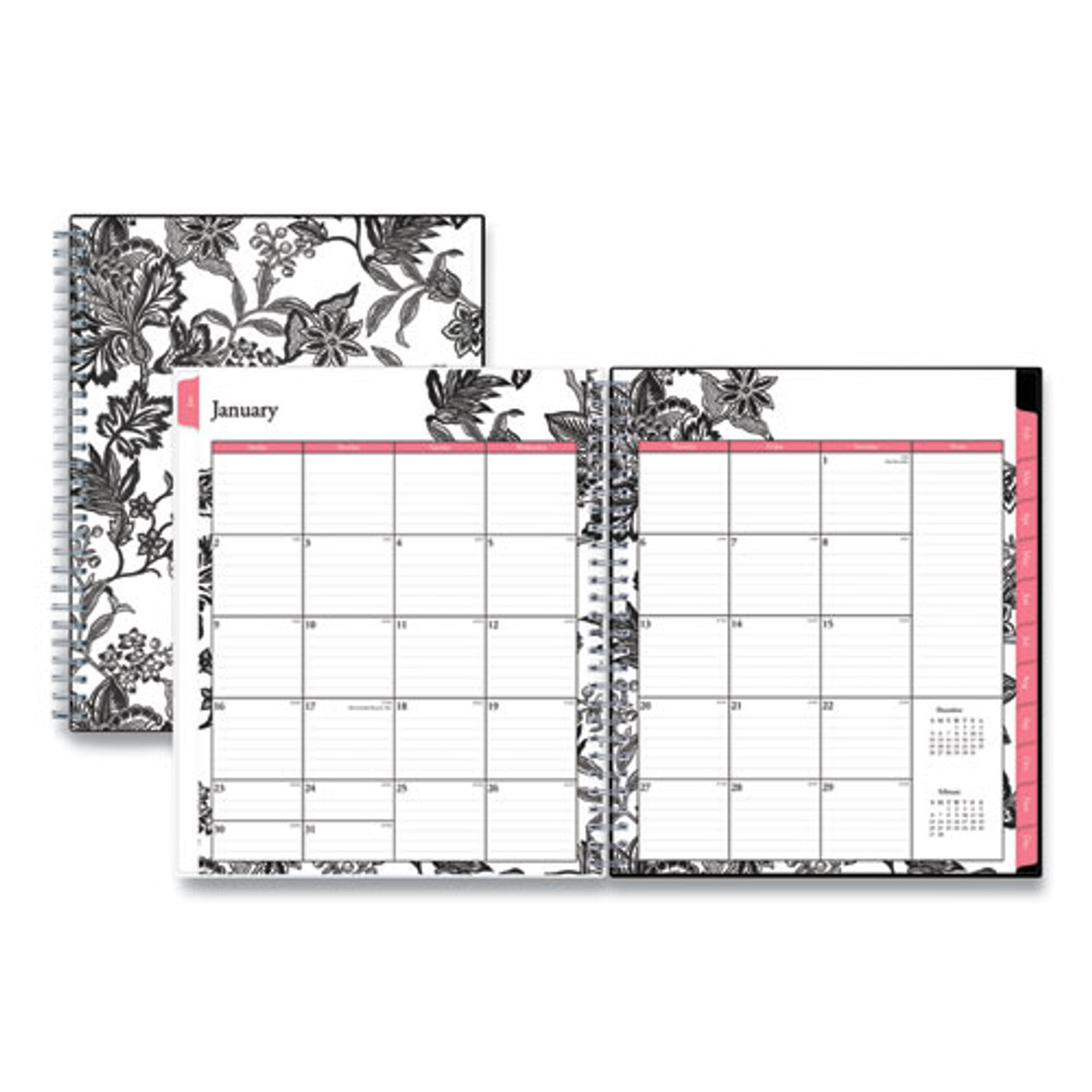 Analeis Monthly Planner, 10 x 8, Black Cover, 12-Month (Jan to Dec): 2022, Pack of 1