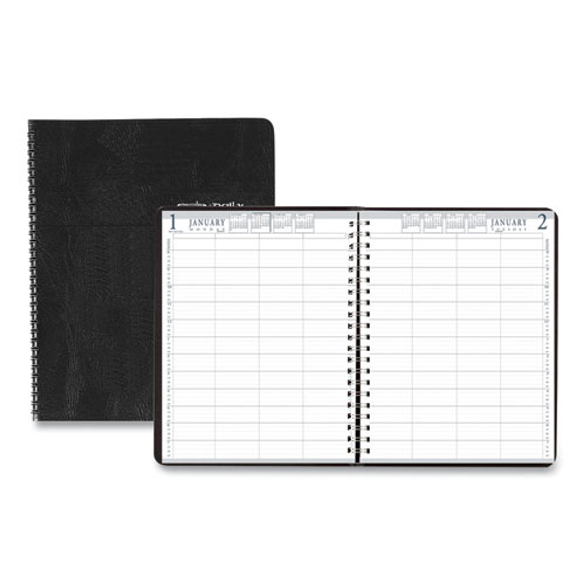 House of Doolittle™ Four-Person Group Practice Daily Appointment Book, 11 x 8.5, Black Cover, 12-Month (Jan to Dec): 2023, Pack of 1