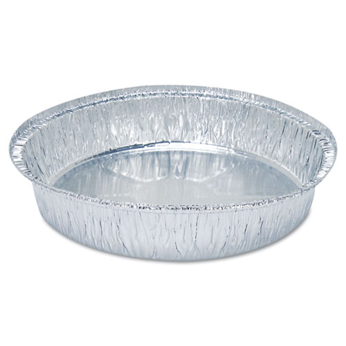 Boardwalk® Round Aluminum To-go Containers, 48 Oz, 9" Diameter x 1.66"h, Silver, 500/Carton