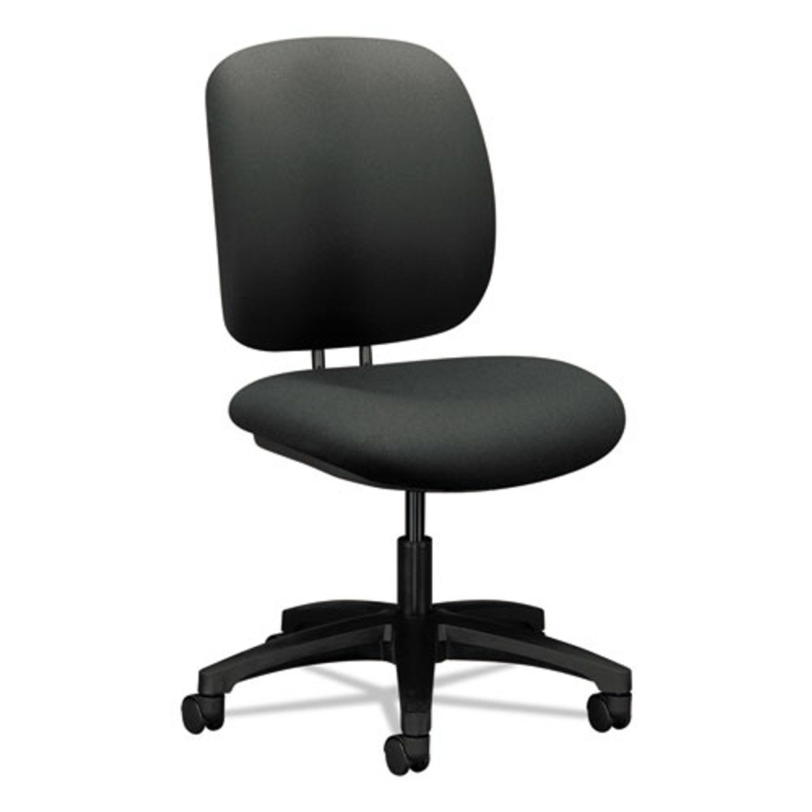 HON® Comfortask Task Swivel Chair, Supports Up to 300 lb, 15" to 20" Seat Height, Iron Ore Seat/back, Black Base, 1 Each/Carton