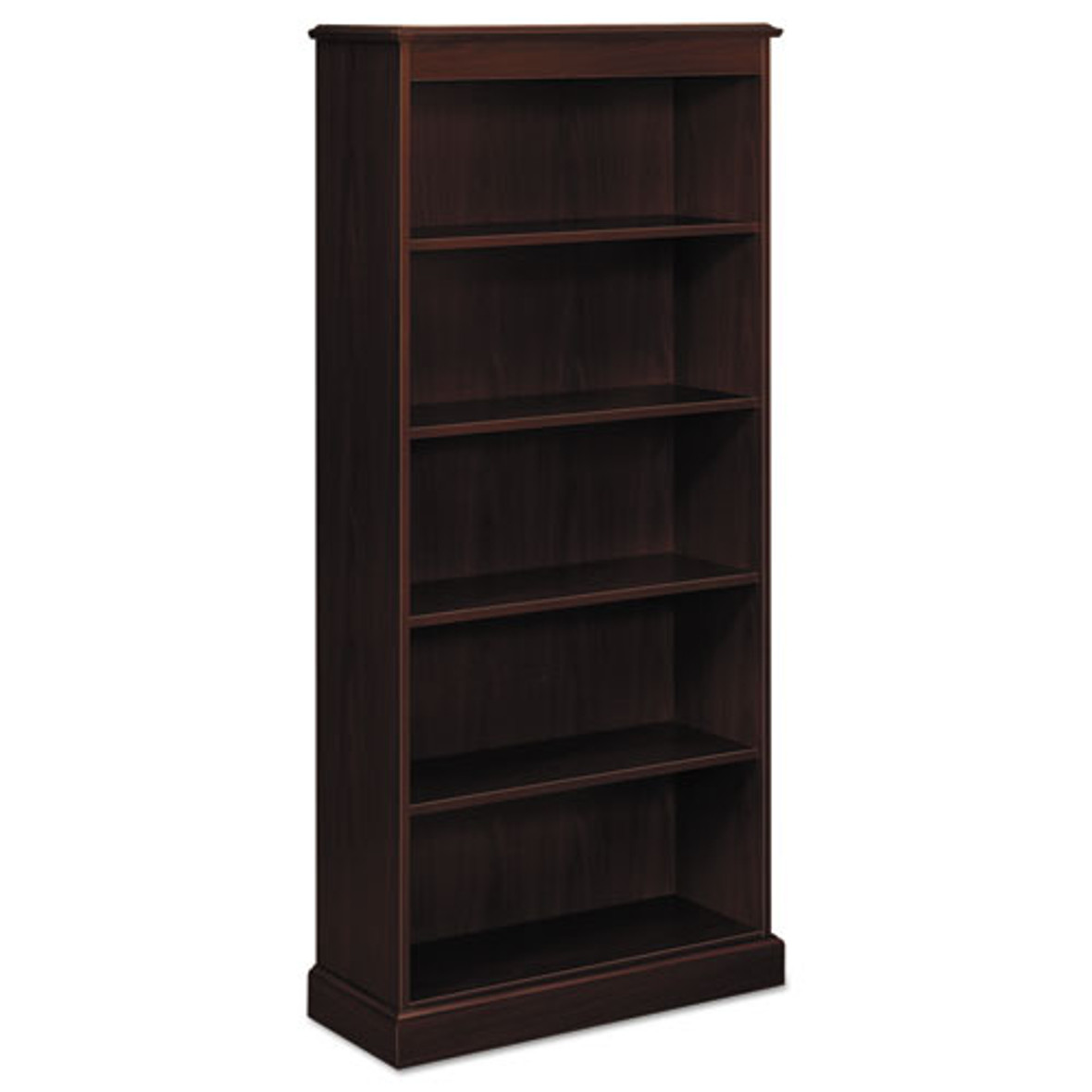 HON® 94000 Series Five-shelf Bookcase, 35-3/4w x 14-5/16d x 78-1/4h, Mahogany, 1 Each/Carton