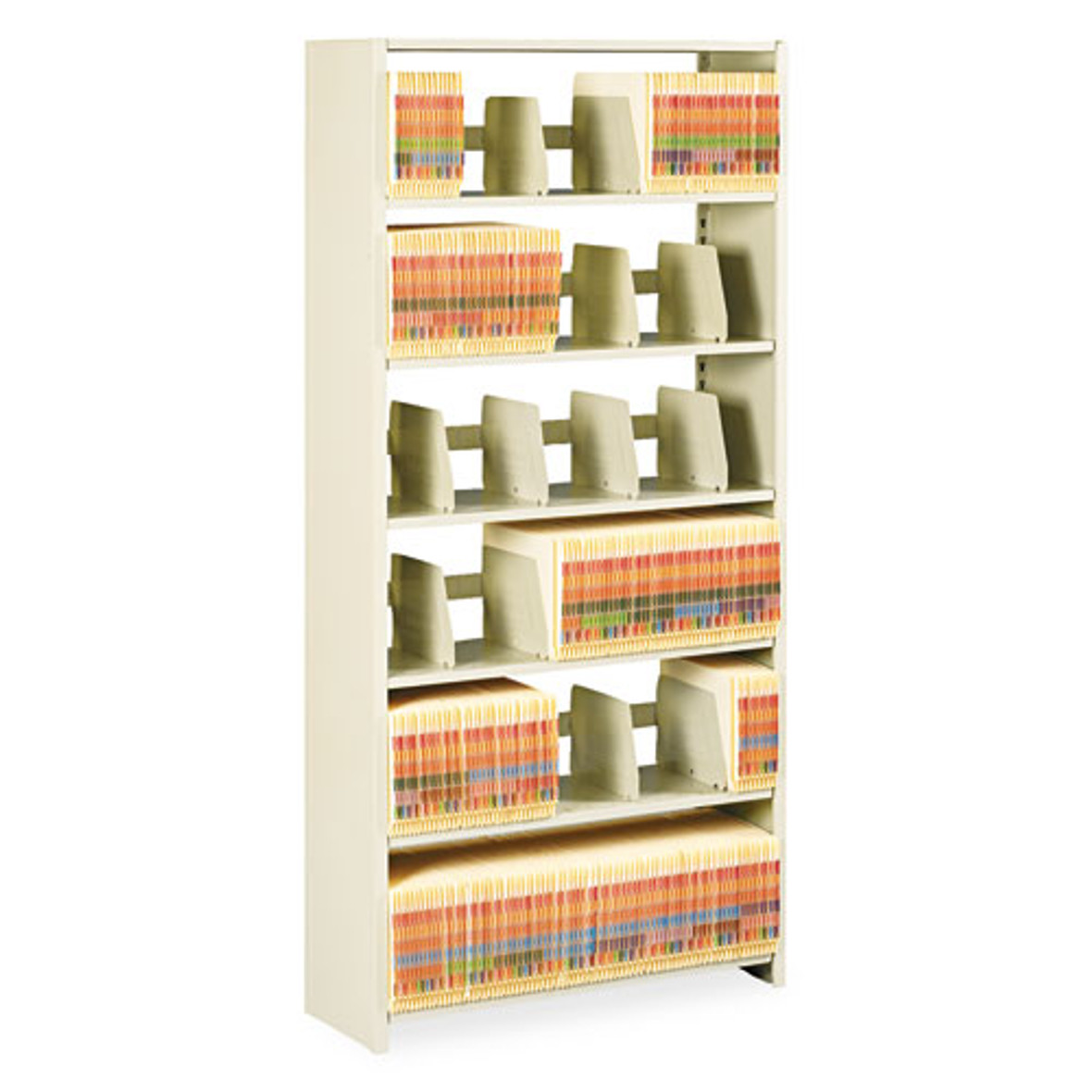 Tennsco Snap-Together Steel Six-Shelf Closed Starter Set, 36w x 12d x 76h, Sand, Pack of 1