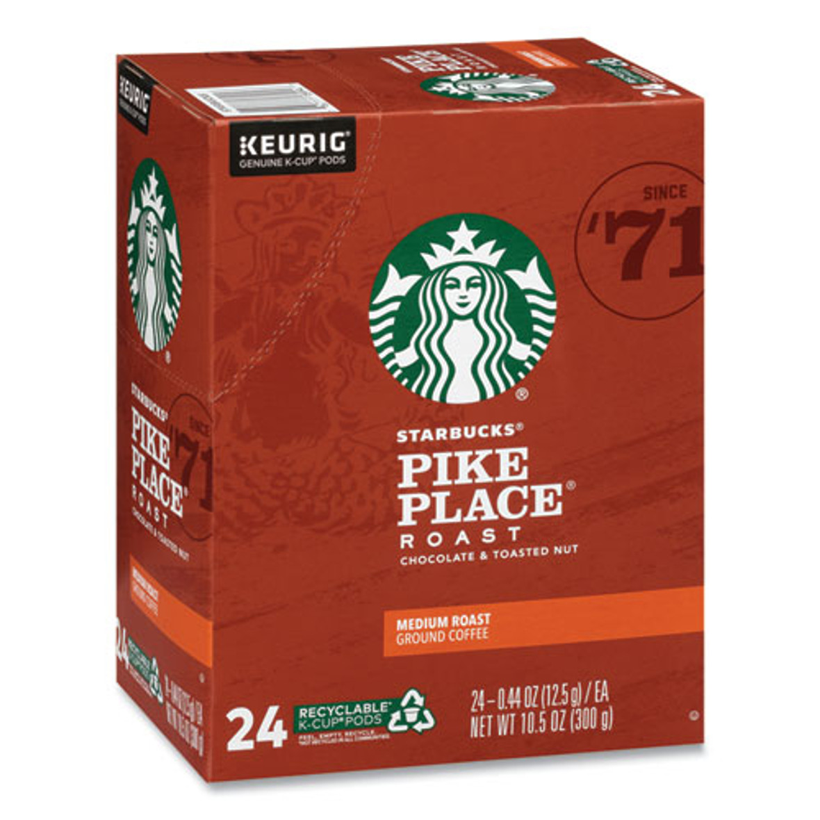 Starbucks® Pike Place Coffee K-cups Pack, 24/Box, 4 Box/Carton