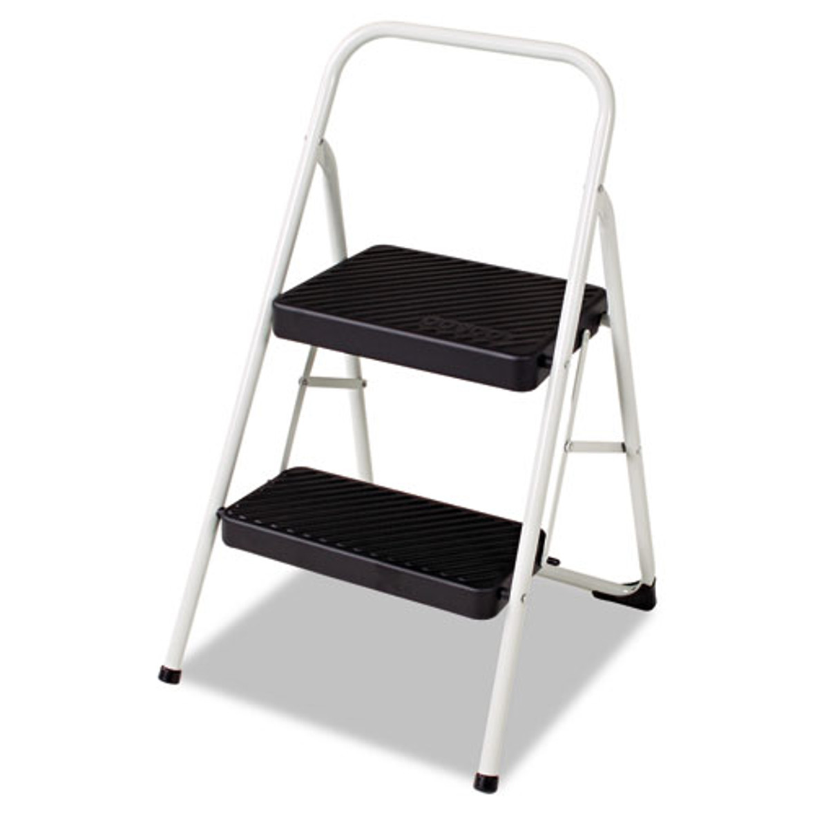 Cosco®  2-Step Folding Steel Step Stool, 17.38w X 18d X 28.13h, Cool Gray, 200 lb Capacity (Quantity 1)