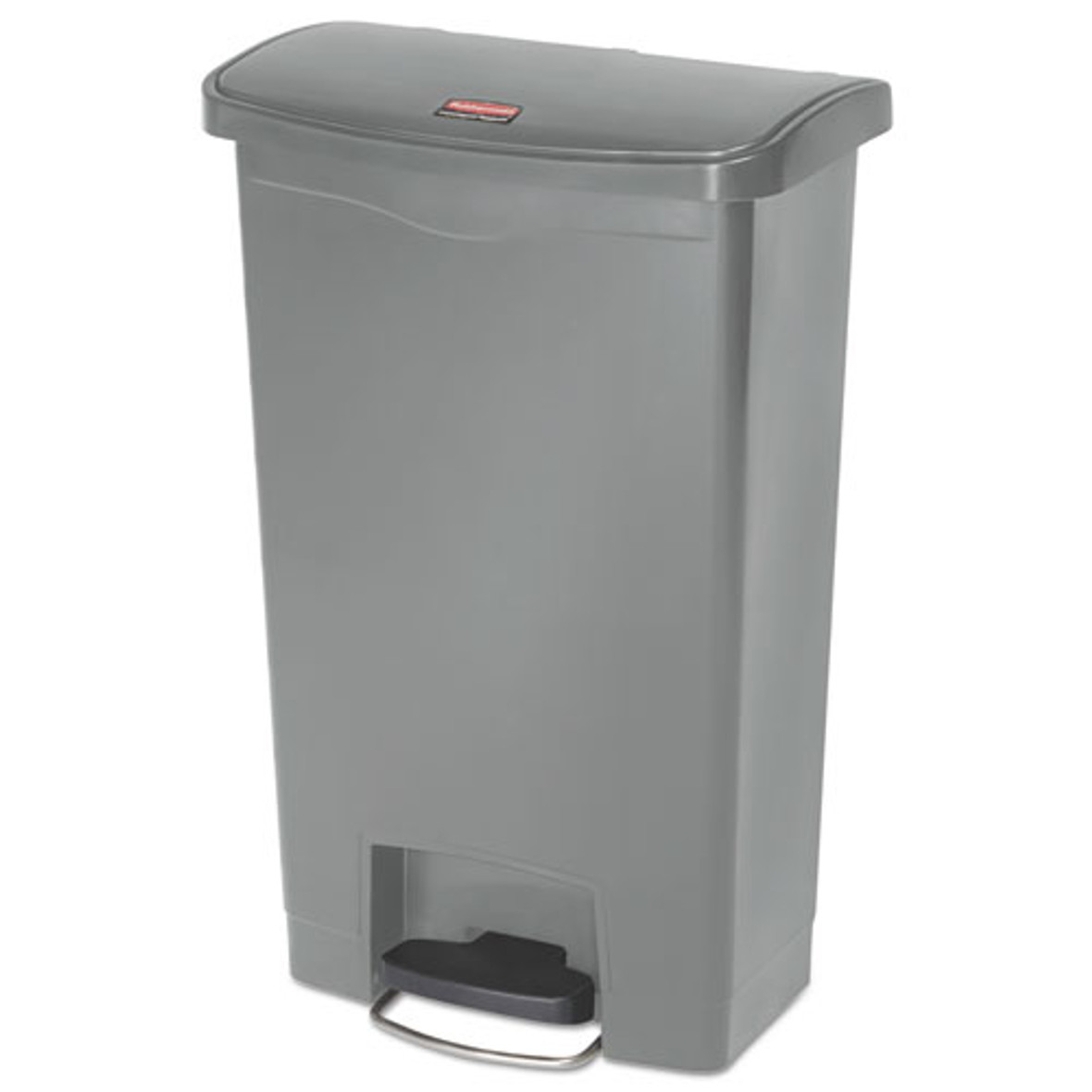 Rubbermaid® Slim Jim Resin Step-on Container, Front Step Style, Gray, 13 gal (Quantity 1)
