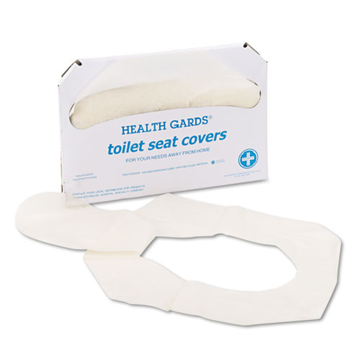 Hospeco®  Health Gards Toilet Seat Covers, Half-Fold, 14.25 x 16.5, White, 250/Pack, 10 Boxes/Carton