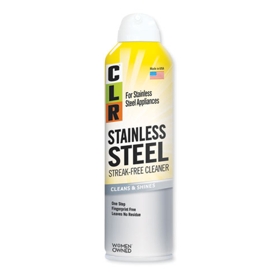 CLR® Spot-Free Stainless Steel Cleaner, Citrus, 12 oz Can, 6/Carton