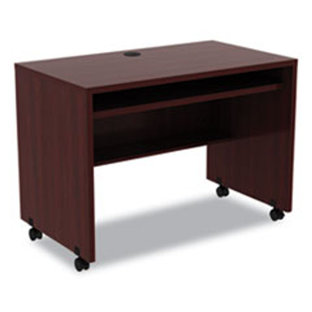 Alera® Valencia Series Mobile Workstation Desk, 41.38" x 23.63" x 30", Mahogany, 1 Each/Carton