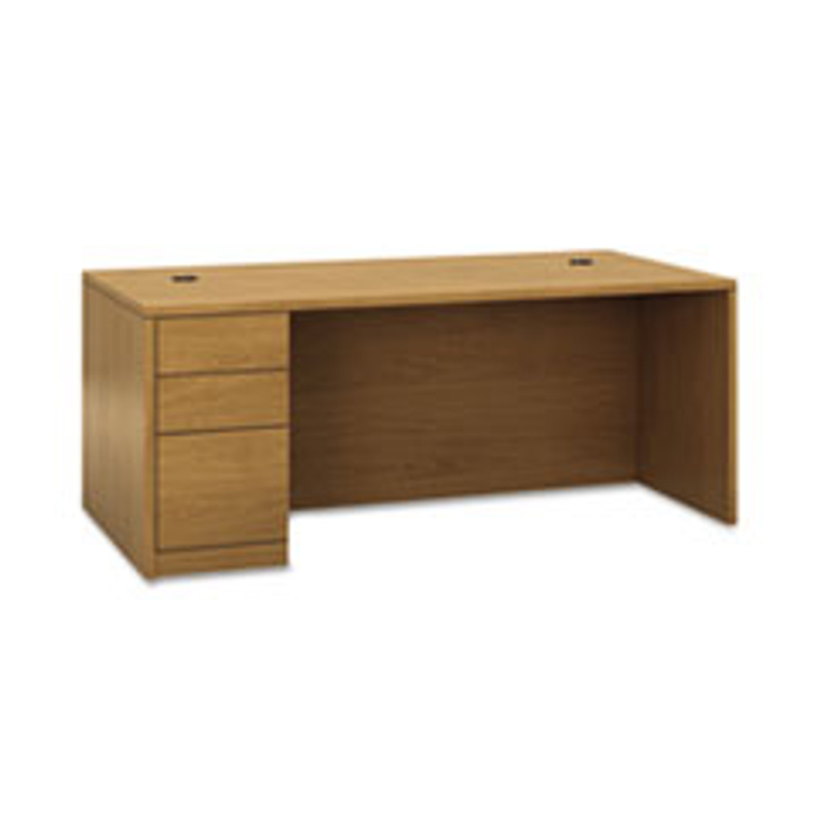 HON® 10500 Series "L" Workstation Left Pedestal Desk With Full-height Pedestal, 72" x 36" x 29.5", Harvest, 1 Each/Carton