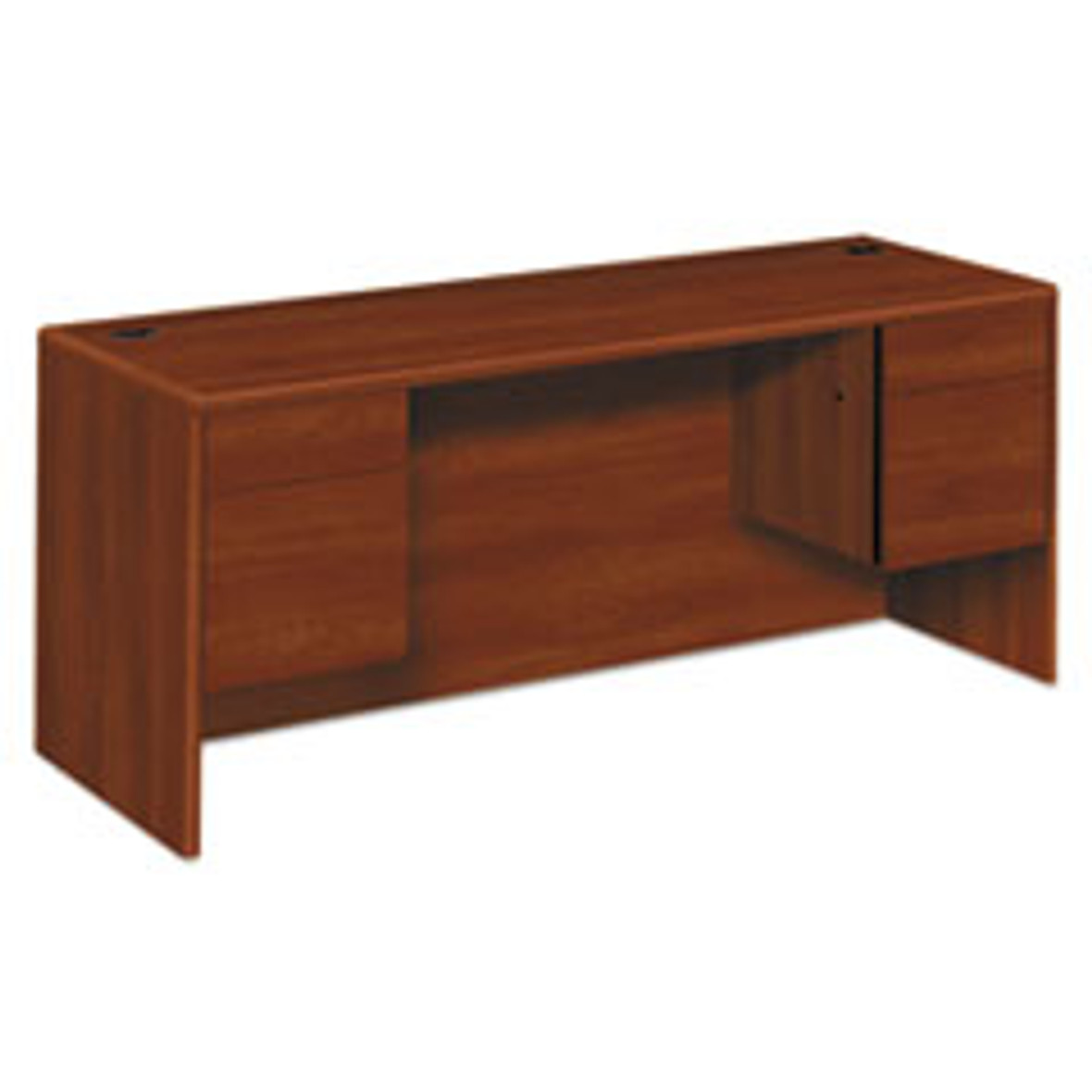 HON® 10700 Kneespace Credenza, 3/4 Height Pedestals, 72w x 24d x 29.5h, Cognac, 1 Each/Carton