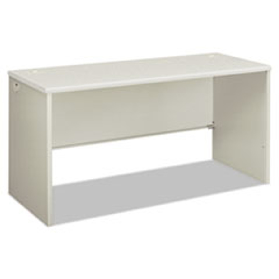 HON® 38000 Series Desk Shell, 60" x 24" x 30", Light Gray/Silver, 1 Each/Carton