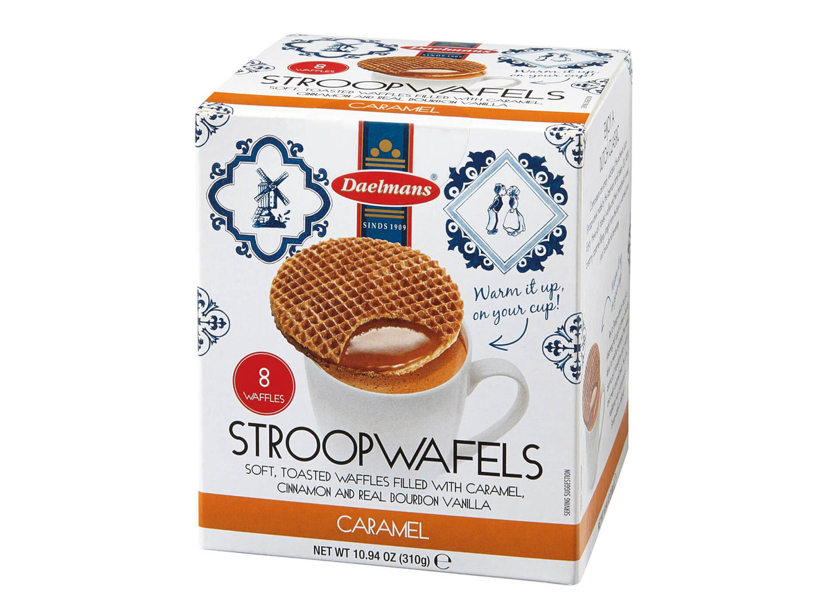 Daelmans Jumbo Caramel Stroopwafel Cube Box, 10.94 Oz (8 Boxes Per Case)