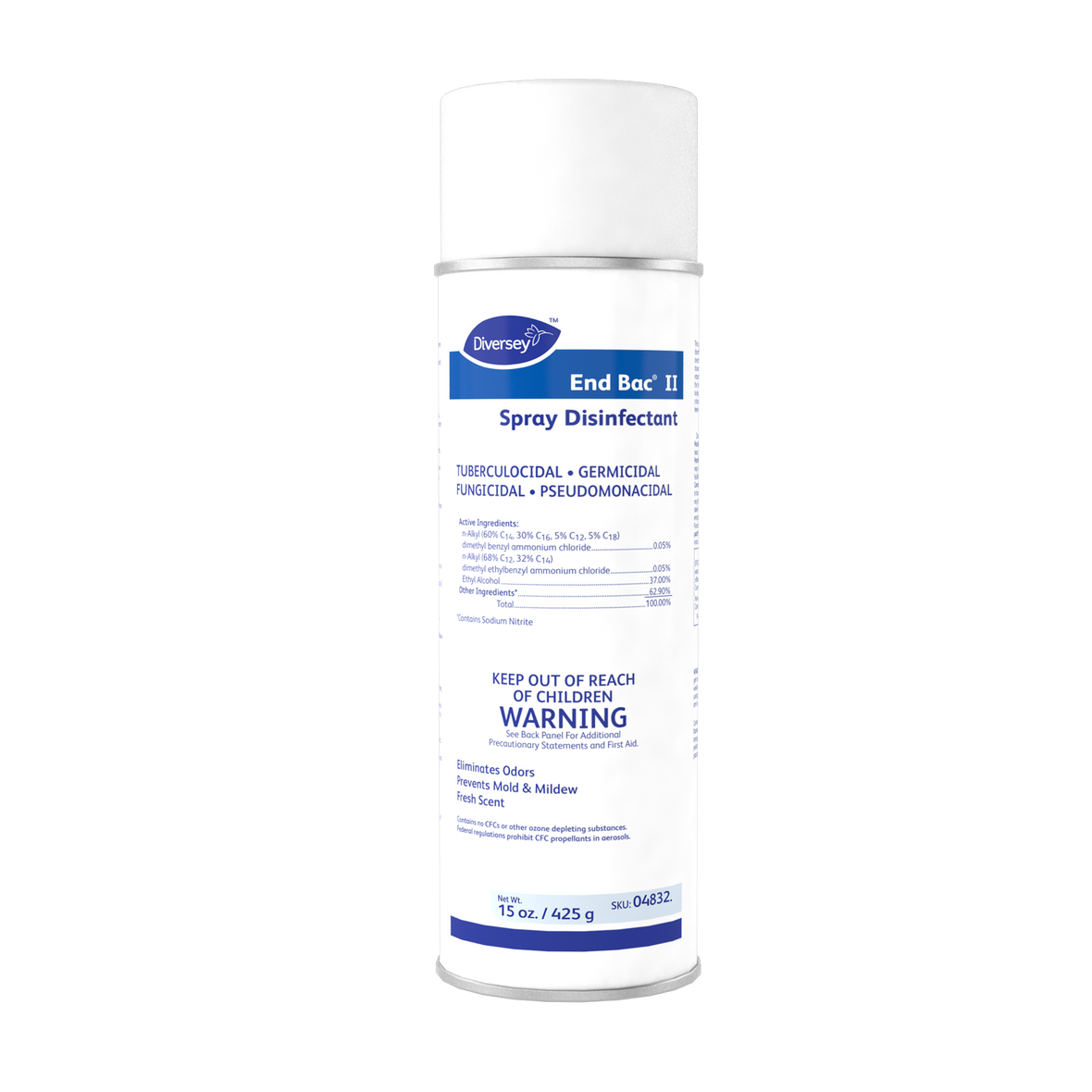 Diversey End Bac II Spray Disinfectant, Fresh Scent