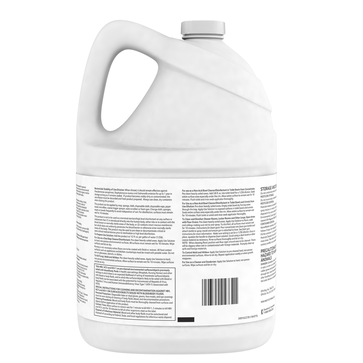 Diversey™ Virex II 256 One-Step Disinfectant Cleaner Deodorant, Mint, 1 gal, 4 Bottles/Carton