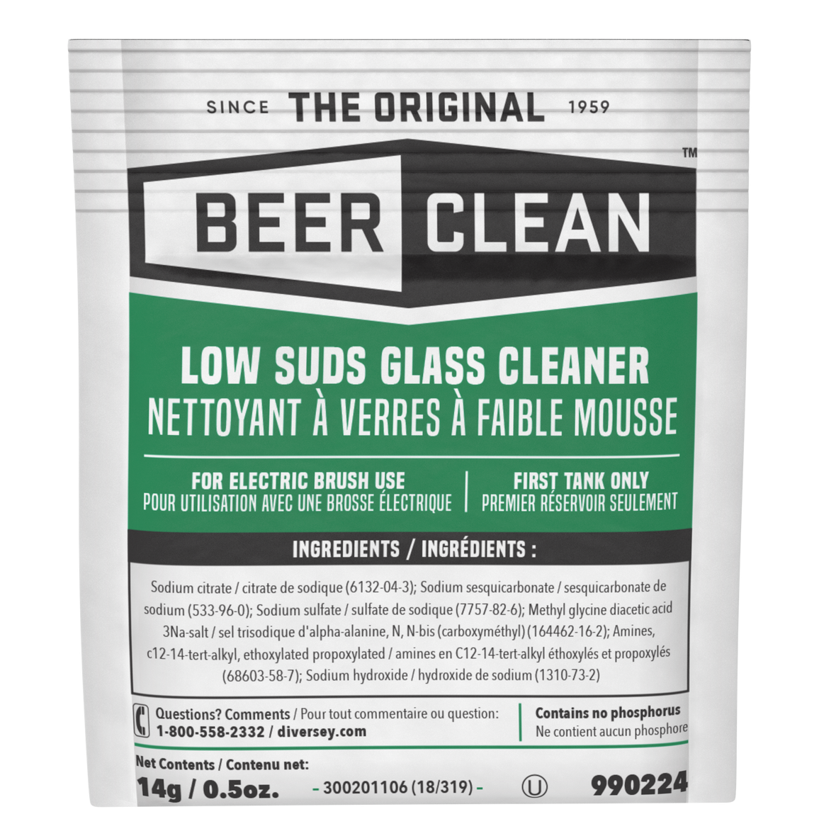 Diversey™ Beer Clean Glass Cleaner, Powder
