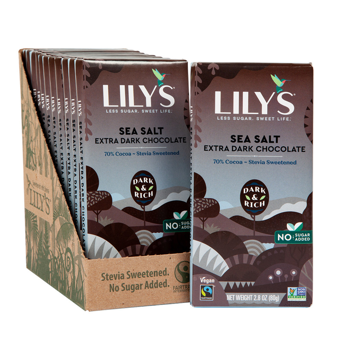 Lily's Sweets 70% Sea Salt Extra Dark Chocolate Bar